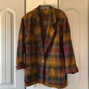 Wool plaid jacket